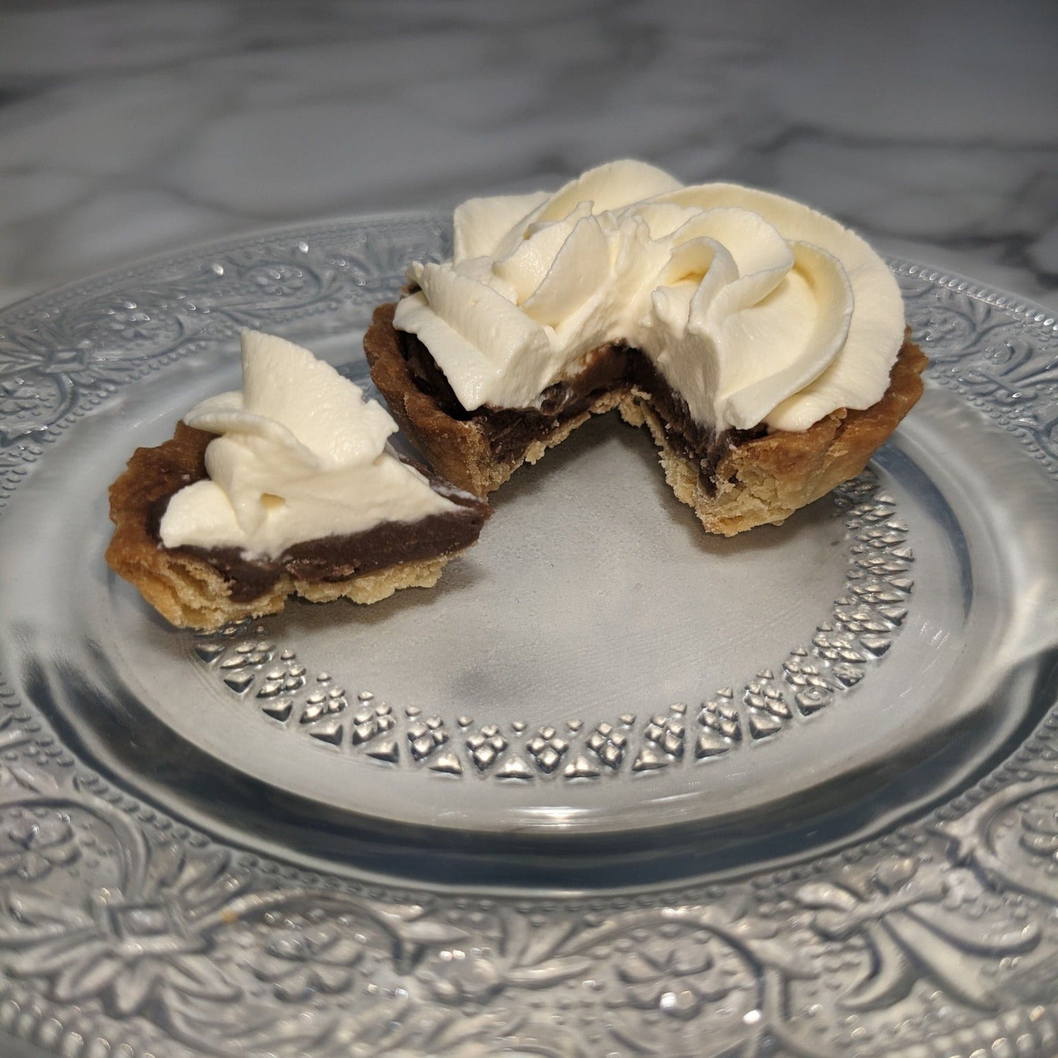 Image of Chocolate Cream Tart with Whipped Cream
